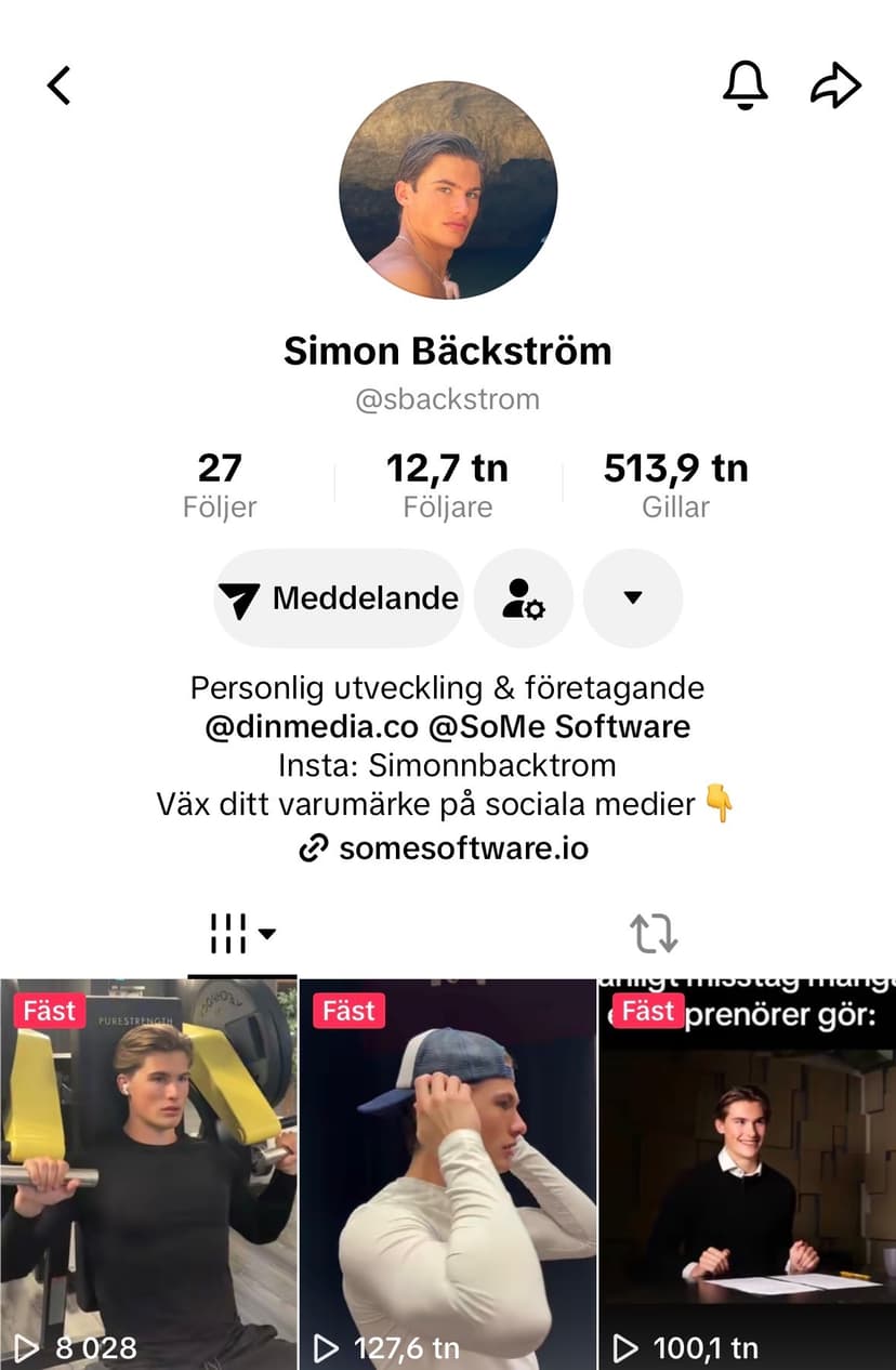 Simon Bäckström på TikTok